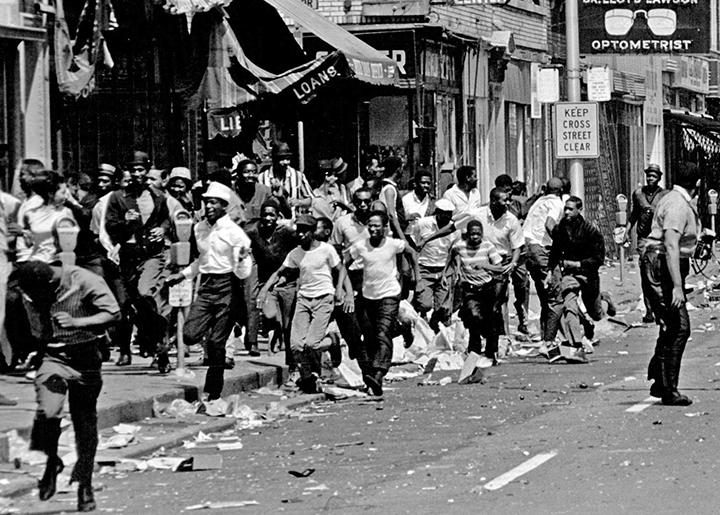 In the streets during the Great Rebellion of 1967