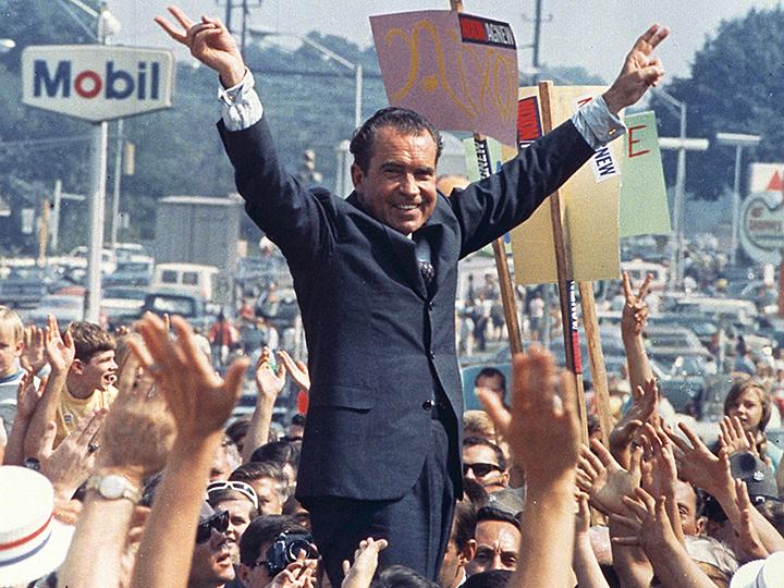 Richard Nixon campaigns in Pennsylvania in July 1968