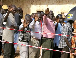 Waiting in line to vote in the referendum