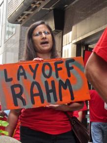 Education justice activists protest drastic budget cuts and layoffs in Chicago Public Schools