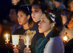 A vigil in Isla Vista for the mass shootings victims