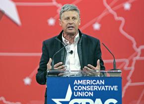 Libertarian Party presidential candidate Gary Johnson