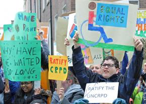 Protesters take to the streets for disability rights in Ireland