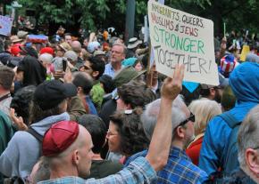 Counterdemonstrating against the alt-right in Portland