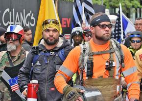 The far-right group Patriot Prayer rallies in Portland, Oregon