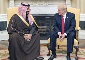 Crown Prince Mohammad bin Salman with Donald Trump in the White House
