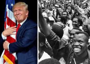 Left: Donald Trump; right: Angola's national liberation struggle