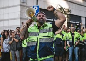 Dockworkers strike against Spanish state repression in Catalonia
