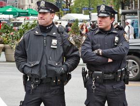 New York City police on patrol
