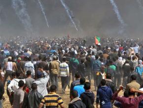 Tear gas canisters rain down on Palestinian protesters during Land Day demonstrations