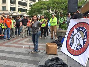 Building trades workers rally against exploitative conditions in Seattle