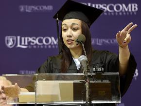 Cyntoia Brown delivers a Commencement speech at Lipscomb University in Nashville