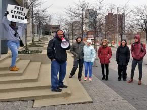 Anti-racist activists demand justice for Julius Tate and Masonique Saunders in Columbus, Ohio