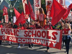 Oakland teachers march in defense of public schools